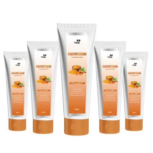 Kit 5 Cremes Massageadores Relaxantes Premium 120ml | Alívio Muscular, Sensação Refrescante