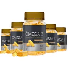 Kit 5 Ômega 3 1450mg Óleo De Peixe - Epa + Tdh Com 30cáps Original Envio Imediato