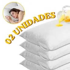 Kit 2 Fronha Impermeável Com Zíper Anti Ácaro