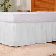Saia Para Cama Box Colchão Casal Padrão Solteiro Queen King Com Elástico