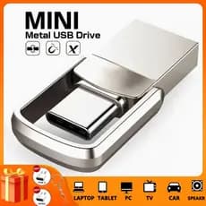Unidade Flash portátil 128 GB 256 GB 2 TB TYPE-C e Interface dupla USB3.0