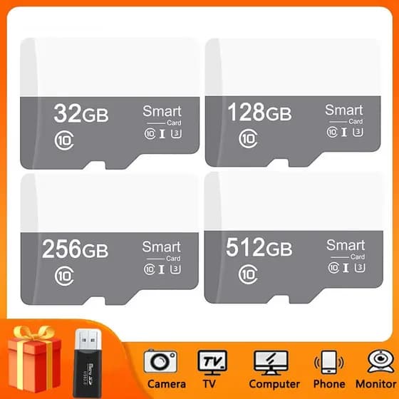 Cartão de memória SD/TF em miniatura 128GB 256GB 512GB com suporte para logotipo personalizado
