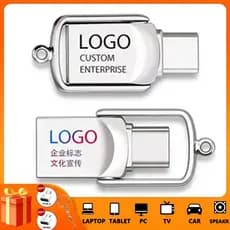 Unidade Flash de alta velocidade TYPE-C 32GB-2TB USB3.0 mais compatível com dispositivo, com adaptador