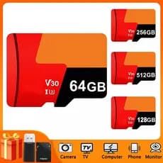 Monitoramento de cartão de memória TF dedicado 32GB/128GB/512GB durável de alta velocidade, com leitor de cartão