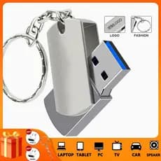 Unidade Flash USB3.0 de alta velocidade + adaptador 8GB-2TB armazenamento portátil compatível com vários dispositivos