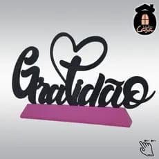 Letreiro Gratidão Preto | Enfeite Decorativo De Mesa