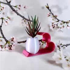 Kit 2 em 1 | Arranjo Decorativo | Suporte para Celular | Vaso Decorativo e Suporte Coração