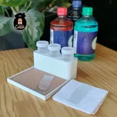 Suporte para 3 Corantes de Hematologia com Grade Removível | Panótico Citologia