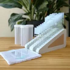 Suporte 32 Lâminas Microscópio | Porta Lâminas | Laminário | Panótico