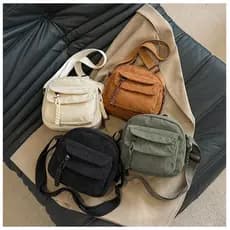 Bolsa Mensageiro Quadrada Pequena Veludo Crossbody Feminina de Ombro Casual Cores