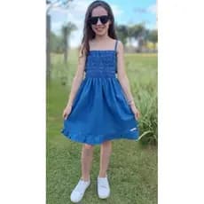 vestido jeans três maria juvenil e infantil menina vestido e jardineira feminino infantil  no tamanho 6 8 10 12 14 16