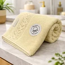 Toalha de Rosto Karsten Provence 100% Algodão Felpuda Grossa Macia Antipilling Barra Jacquard