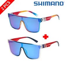 SHIMANO 808 2PCS/3PCS Óculos Polarizados UV400 Homens Mulheres Ciclismo Pesca Corrida Esportes De Sol Tons Bicicleta Par