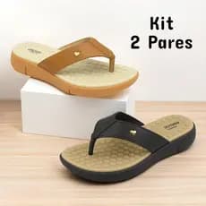 Kit 2 Pares Tamanco Feminino Ortopédico Massageador Chinelo Anatomico Confortável