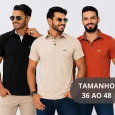 Kit Camisa Masculina Gola Polo Blusa Algodão Premium