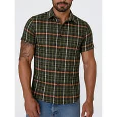 Camisa Social Masculino Manga Curta De Botão Lisa Masculina Botões SlimFit Casual Azul Preta Branca