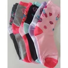 6/12 Pares Meia Infantil FEMININA N 17 a 35 Cano Médio meias soquete menina juvenil Amorarma aur