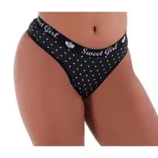 3 Calcinha Tanga 100% Algodão P ao GG estampadas coloridas calcinhas adulto algodao