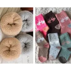 2 / 4 pares Meia Térmica LÃ tubo INFANTIL serve 32 a 37 Feminina Masculina meias Grossa quentinha promo ap aur