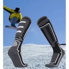 2/4 pares Meia Térmica 36 a 45 Lã Ski esqui frio inverno Neve snowboard caminhada longa grossa forrada unissex snow
