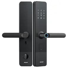 Fechadura Elétrica com Biometria, Cartão, Aplicativo e Senha Amvox AFC 1000 Conexão WI-FI