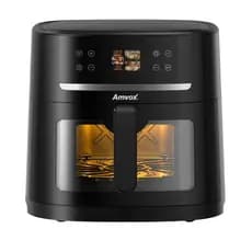 Air Fryer fritadeira de ar sem óleo com I.A. 8L 1700W Amvox ARF 1480 Digital Antiader Black 110V