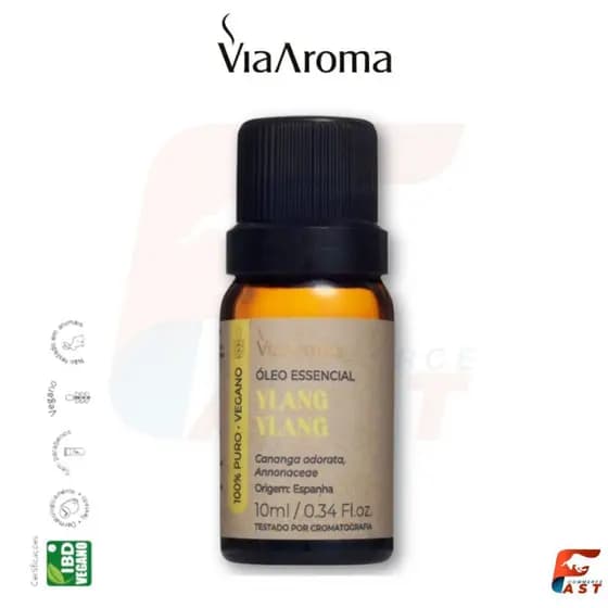 Oleo Essencial de YLANG YLANG (Cananga Odorata) 100% Puro Natural Via Aroma Frasco 10ml Aromaterapia