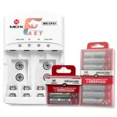 Kit Baterias Recarregáveis Mox Original para controle de televisão - Controle TV Rádio Brinquedo