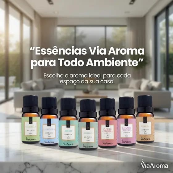 Essencias Via Aroma para Aromatizador Difusor Eletrico 10ml Varios Aromas