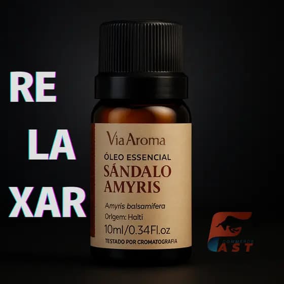 Óleo Essencial SÂNDALO AMYRIS 10ml - Via Aroma 100% Puro