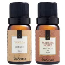 Kit 2 Essencias Aromáticas para Difusor Aromatizador Via Aroma Casa Sempre Cheirosa