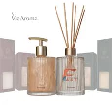 Difusor de Varetas e Sabonete Líquido Edição Especial 200ml Kit Banheiro Sofisticado Via Aroma