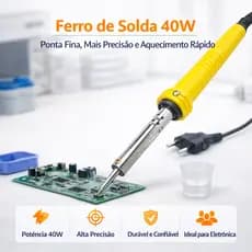 Ferro Solda Profissional 40w Ponta Fina Alta Precisao Aquecimento Rapido