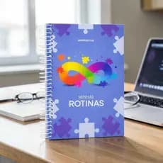 Agenda Minhas Rotinas Capa Azul 176 Folhas com Checklist Diário Infantil -Animativa