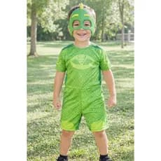 Fantasia Infantil Pj Masks Lagartixo + Mascara de Plastico
