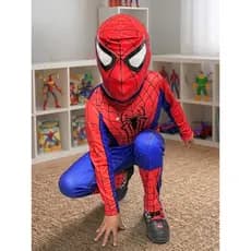 Roupa Infantil Fantasia Longa Com Enchimento Homem-aranha