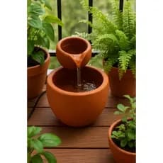 Fonte de Barro Gaia impermeabilizada com Bomba Bivolt
