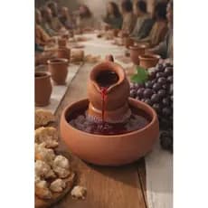 Fonte de Barro Natural Decorativa com Bomba Bivolt – Rústica e Relaxante