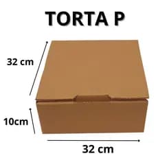 20 CAIXAS PARA TORTA (P) PARDA (32 X 32 X 10CM)