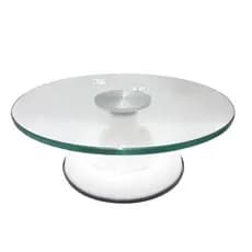 BAILARINA GIRATÓRIA VIDRO ALTA BRANCA 30cm