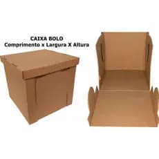 10 CXS P/ TRANSPORTAR Bolo ALTO, Parda 30x30x25CM