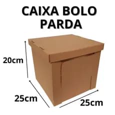 15 CAIXAS P/TRANSPORTAR BOLO ALTO 25X25X20 PARDA
