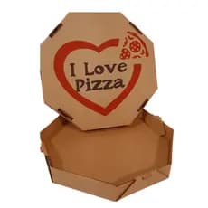 50 Caixas p/ pizza 50cm Octagonal parda