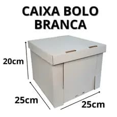 20 CAIXAS P/TRANSPORTAR BOLO ALTO 25X25X20 BRANCA