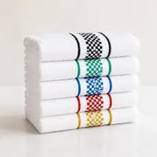 Kit 5 Panos de Prato 100% Algodão 45x70 Atoalhado Grosso Toalha Copa Premium Jacquard