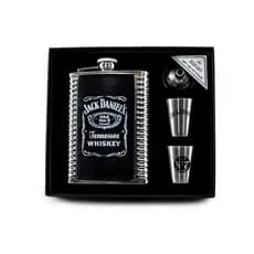 Cantil De Aço Inox Couro Bolso Bebida Whisky Garrafa Com 2 Mini Copos Funil Frasco Portátil Para jaqueta 250ml 14x9cm
