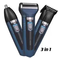 Máquina Barbear  3 Em 1 maquina Corte Cabelo Nariz Barba Pelos e Corpo barbeador SHAWN STAR