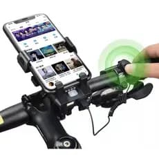 Lanterna bicicleta Suporte celular bike Luz De BIKE com Buzina Duplo 4 Em 1 Carregavel USB