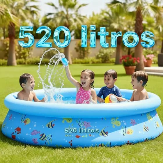 Piscina inflável Sun Way 520 Litros  Verão Redonda Diversão Garantida