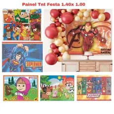 Painel TNT Decoração Gigante Festa Temas Variados 1,40m